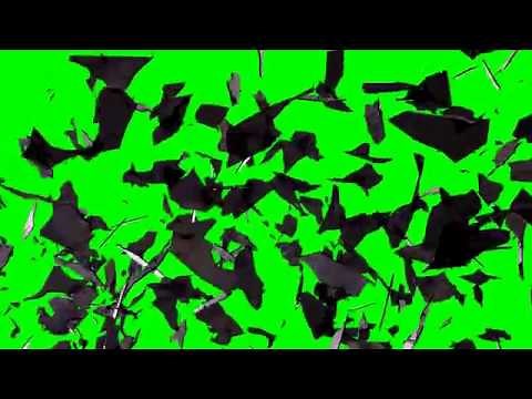 4K Glass Shattering Green Screen Video Effect. UHD.