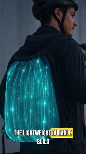 LED Optical Fiber Drawstring Backpack – Intelligent Luminous Sport Bag
