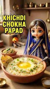 Miniature Doll Khichdi with Chokha Papad Cooking ASMR | Indian Village Tiny Kitchen Recipe #shorts