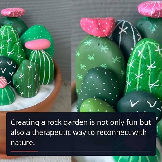 Craft Adorably Real Cactus Painted Rocks