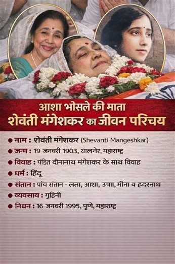 आशा भोंसले की माता सेवंती मंगेशकर का जीवन परिचय ‼️ biography of sevantee#ytshorts #gk#ias
