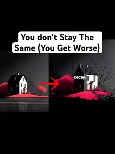 The Law of Entropy - Progress or Rot 🥀⏰ #personaldevelopment #mindsetshift