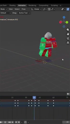Day 1 of learning how to animate with blender #roblox #blender3d