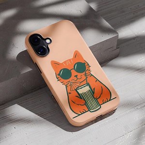 IPhone 17 Cute Cat Case – Cool Cat With Sunglasses Phone Case, Funny Animal iPhone 17 Cover, Aesthetic Cartoon Case - Etsy