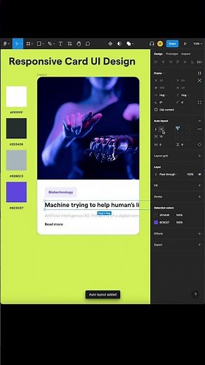 Responsive Card UI Design in Figma Tutorial - Components with Auto Layout
