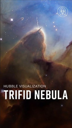Explore the Trifid Nebula — Hubble Space Telescope 36th Anniversary #shorts