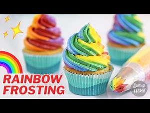 Perfect Rainbow Frosting 🌈