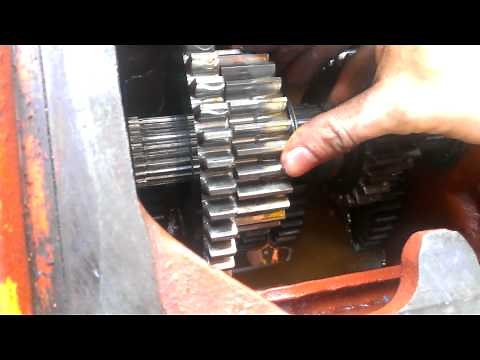 Exposed Transmission Gears From Case 580CK Backhoe
