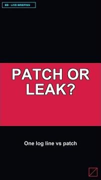 One log line vs patch