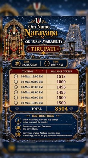 Live | Tirupati SSD Token | TTD Updates Today
