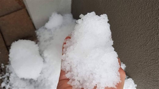 Parts of Perth covered in snow-like hail