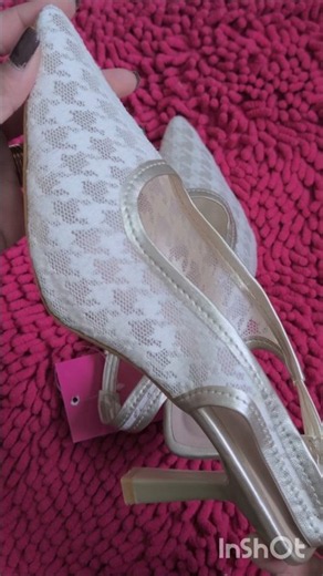 Cream Textured Party Slim Heeled Pumps #ytshorts #unboxing #shorts#myntra