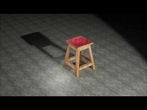 AutoCAD 3D Modeling - Stool Tutorial Part 2 - Apply Material Texture + Lighting + Rendering