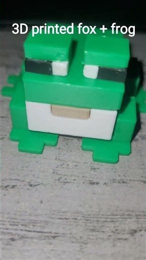 This Tiny 3D Printed Minecraft Fox & Frog Are Unreal