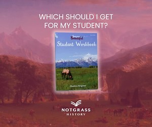 "Do I need both the Student Workbook and the Lesson Review?" Great question! While both contain the weekly tests, the Workbook is designed for younger middle schoolers with activities like drawing and puzzles, while the Lesson Review is better for older students with more challenging questions. You only need one! #dailyencouragement #homeschooling #homeschool #homeschoolmom #notgrass #notgrasshistory | Notgrass History