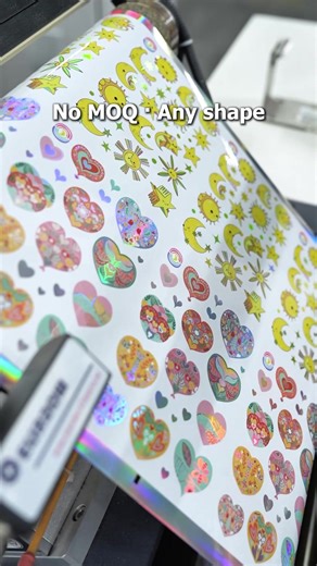 These stickers glow like rainbow dreams🌈✨ Perfect for journaling, gifting, or just collecting 💝 💬Would you pick rainbow holo? #fyp #foryoupage #stickers #customstickers #cartoon #cute #planner #journal #art #diy