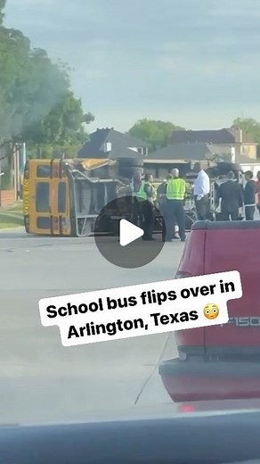 AUME on Instagram: "A school bus flipped over this morning in East Arlington  Nearby residents say the bus was hit by a car after the bus failed to properly yield when turning. The car was allegedly totaled. The bus involved in the accident was reportedly an Arlington ISD bus. None of these reports have been confirmed. We hope everyone is okay  We will update if more information becomes available. #ArlingtonUrban #ArlingtonTexas #ArlingtonTX"