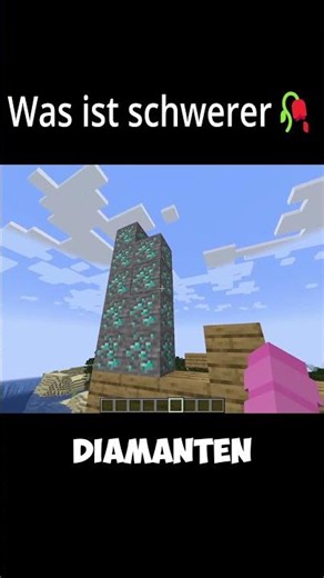 Welcher Block ist am schwersten? #minecraftshorts #minecraft