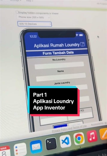 Tutor Aplikasi Laundry Menggunakan MIT App Inventor