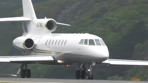 Dassault Falcon 50 Departs for a Quick Flight Before Returning to Wellington Airport