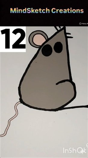 12= Mouse Drawing Easy Step by Step 😱 #shorts