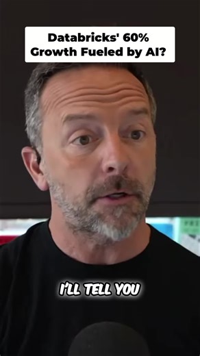 Databricks is crushing it! Growing over 60% thanks to AI tools & data transformation. Durable advantage in the AI era. #Databricks #AI #DataTransformation #Tech #Innovation