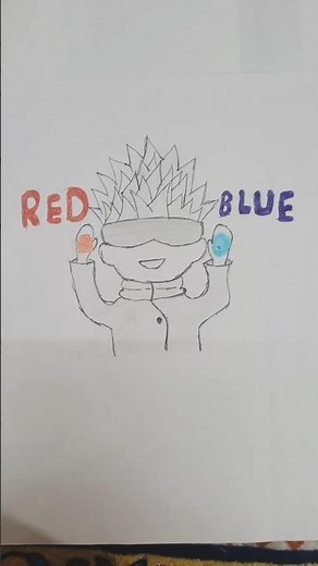 Gojo blue 🔵 + red 🔴 = 🟣 Hollow Purple Drawing 😱🔥