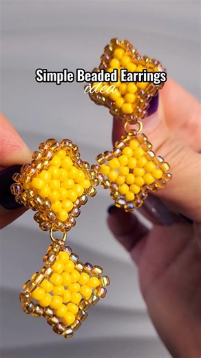 simple beaded earrings #craft #earrings #tutorial #jewelry #gift #preppy #handmade #diy