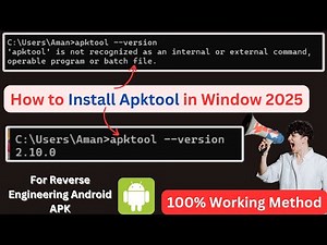 How to install APKTOOL in Window | Step by Step Guide | Easy Way 2025