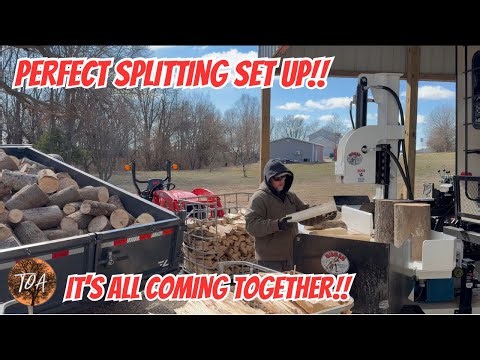 Maple Score Splitting With Woodyard Evolution!! #firewood #wolferidge #woodsplitting