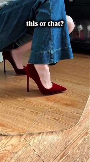 This or That? Black vs Red louboutin Heels 👠 Which Would You Choose? #heels #viral #fashion #shorts