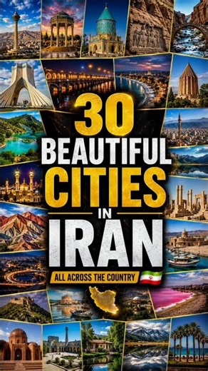 30 Beautiful Cities in Iran 🇮🇷 | Must-Visit Places #shorts
