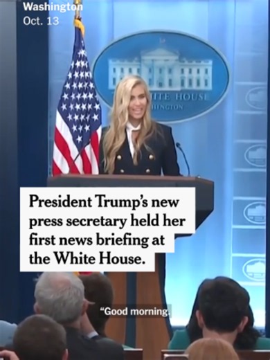 President Trump’s new press secretary, Katie Zacharia, held her first press briefing on Tuesday at the White House lectern. She read from a script for eight minutes, called on only three reporters and made a slip-up. #KatieZacharia #trump #whitehouse #pressbriefing