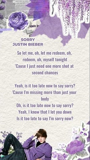 Sorry - Justin Bieber (lyrics)