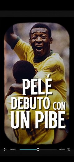 Pelé y su emocionante debut con un pibe