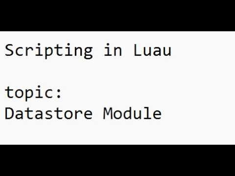 Datastore module Roblox studio