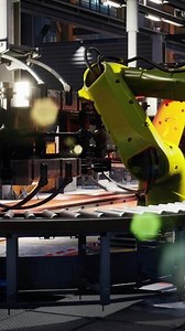 Robotic Plants Machine on Conveyor Belt