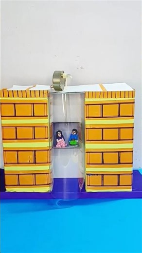 Elevator model making project | Electric lift working model | How to make lift / elevator model