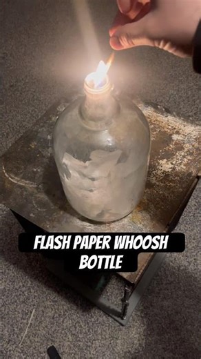 Flash Paper in Bottle : Massive Fire Whoosh + Toxic Brown Cloud!