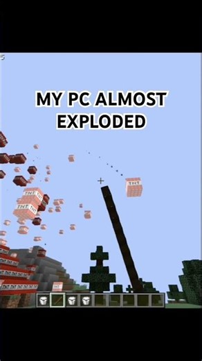 MY PC ALMOST EXPLODED! #audio #minecraft #crash #microsoft #explosion #tnt #flintandsteel