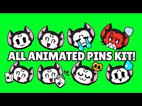 Kit Pins (Animated) | Green Screen | Brawl Stars