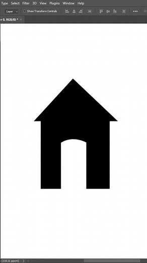 How to Make a Home Icon in Photoshop Using the Pen Tool | Photoshop Icon Design Tutorial 🏠✨