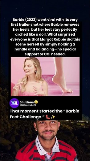 Barbie (2023) went viral with its very first trailer shot where Barbie removes her heels