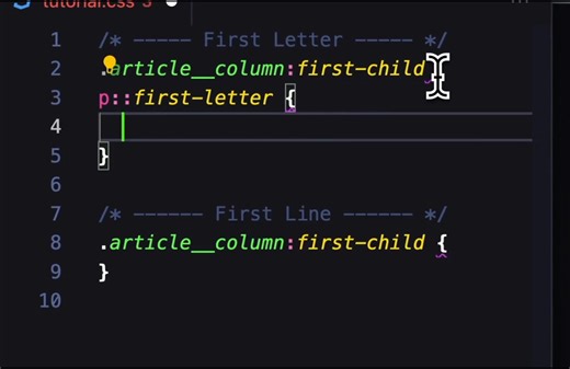 7K views · 79 reactions | Using the `first-letter` and `first-line` CSS properties to make newspaper subheading style. | Arbaoui mehdi | Facebook