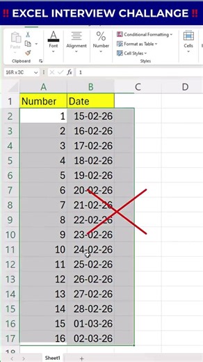 Auto Number and Date in Excel #viral #short #shortfeed