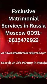 Russian Exclusive Matchmaking Services/Russian Brides Grooms/Russian Matchmaker/Russian Rishtey/