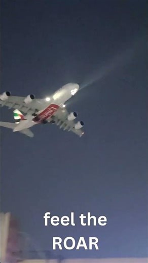 Emirates A380 Roar! Close Flight Engine Sound 🤯