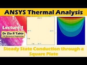 ANSYS Heat Transfer Analysis 1 | Steady State Conduction through a Square Plate