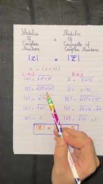 Modulus of a Complex Number = Modulus of Its Conjugate | Easy Proof | Infinity Math