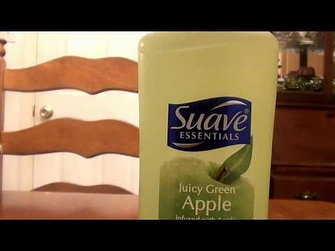Suave Essentials Shampoo Juicy Green Apple Vitamin E long lasting fragrance..